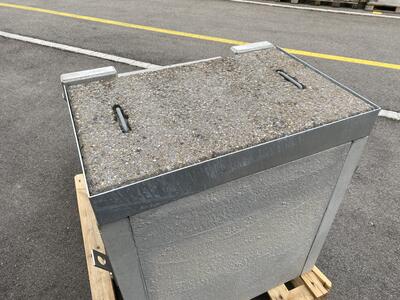Fertigfundament FS 1 / FVK 00 mit Gussbetondeckel >A15 (5t, 97kg) & Reduktion (FVK00) RE1