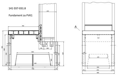 FS1 FILENIT Fertigfundament - 3-teilige Schachtabdeckung EN124: Klasse B125