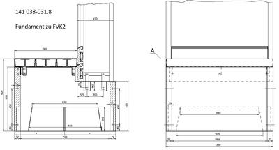 FS2 FILENIT Fertigfundament - 3-teilige Schachtabdeckung EN124: Klasse B125